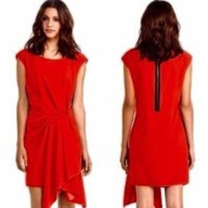Rachel Rachel Roy Red Ruched Dress Size S
